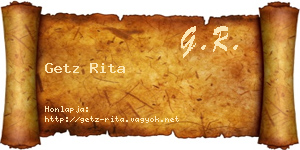 Getz Rita névjegykártya